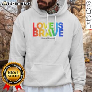 Good Kirsten Gillibrand Love Is Brave Kirsten G Brand Hoodie displayed on a neutral background