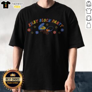 Official Compact Disc Player Headphones Audio Music Flowers Stars Kilby Block Party Shirt featuring vibrant graphics