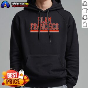 Premium San Francisco Giants MLB Slam Francisco Team Logo Hoodie in black with front team logo print