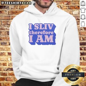 Awesome I SLIV Therefore I Am Hoodie in a vibrant color, showcasing its unique design and cozy fit.