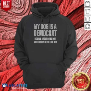 Good My Dog Is A Democrat He Lays Around All Day Hoodie