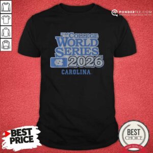 Official UNC Baseball 2026 College World Series shirt optimized for showcasing vibrant colors and details.