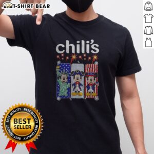 Good Chili'S Mickey Mouse Statue Of Liberty Patriot Independence Day Shirt featuring a patriotic Mickey Mouse design on a comfortable cotton tee