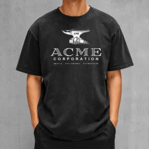 Official ACME Corporation Anvils Explosives Detonators Washed T-Shirt