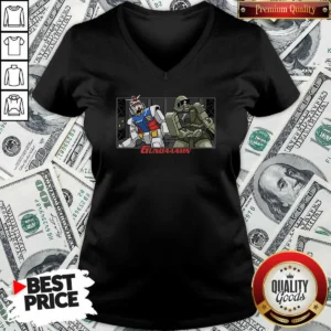 Premium Gundaaamn Gundam Damn Meme V-Neck Shirt