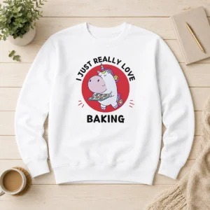 Nice Unicorn Holding Baking Tray I Just Really Love Baking Sweater