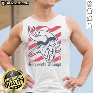 Funny Minnesota Vikings American Heritage Wordmark Tank top in vibrant colors, perfect for game day.