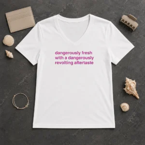Official Dangerously Fresh With A Dangerously Revolting Aftertaste Dangerously Water V-Neck Shirt