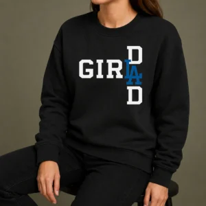 Nice Los Angeles Dodgers LA Girl Dad Sweater