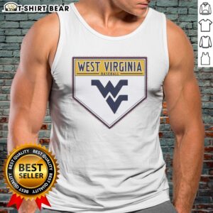 Awesome West Virginia Baseball Mountaineers Home Plate Logo Tank top on tank top