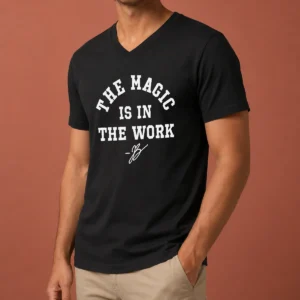 Pretty Ben Stiller Jalen Brunson The Magic Is In The Work Signature V-Neck Shirt