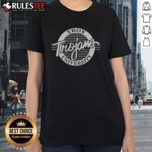 Original Troy University Trojans Logo Sports Fan University Ladies Shirt featuring vibrant team colors and logo.