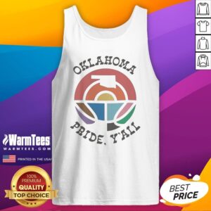 Pretty Oklahoma Pride Y'All Happy Pride Month tank top featuring vibrant colors and a festive design