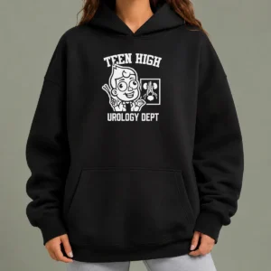 Funny Teen High Urology Dept Cartoon Doctor Hoodie