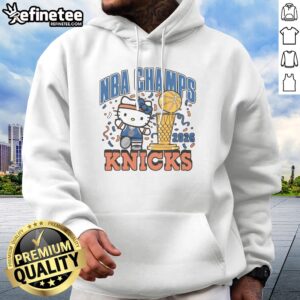 Pretty Hello Kitty X New York Knicks NBA Champs 2026 hoodie featuring vibrant team colors and a comfortable fit