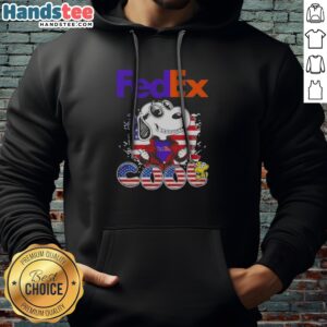 Pretty Snoopy Woodstock Peanuts Fedex Pop Culture Reference American Flag Cool Hoodie featuring vibrant graphics