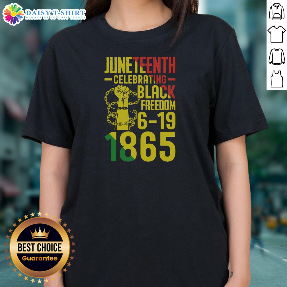 awesome-juneteenth-celebrating-black-freedom-6-19-1865-ladies-shirt Awesome Juneteenth Celebrating Black Freedom 6 19 1865 Ladies Shirt displayed on a clean background.