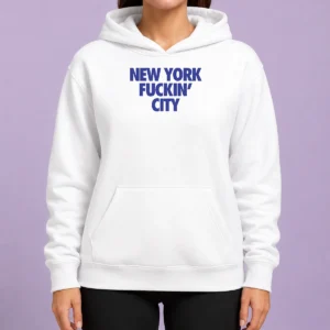 Premium New York Fuckin City Text Typography Hoodie