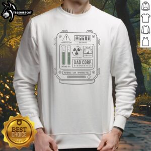 DAD CORP Diagnostics Sweatshirt in dark gray with bold white logo on chest, crewneck long sleeve casual wear
