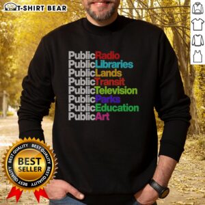 Premium Public Libraries Radio Transit Parks Graphic Sweatshirt featuring a vibrant design