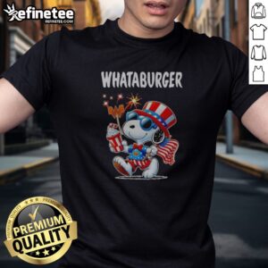 Pretty Snoopy X Whataburger Fourth Of July American 250 Years 1776 2026 Fireworks t-shirt featuring vibrant colors