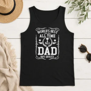 Nice World'S Best All Time #1 Dad Tank Top