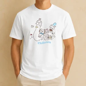 Pretty Chiikawa Characters And Duck Friend Illustration From The Shirt