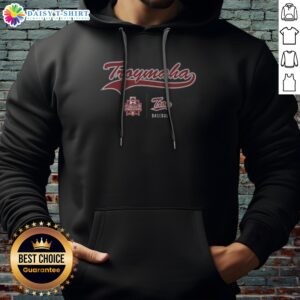 Funny Troy Baseball Troymaha Hoodie in gray, featuring bold text design on front, displayed on a front-facing mannequin