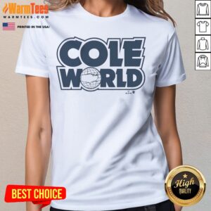 Nice Gerrit Cole World ladies tee featuring a comfortable fit and vibrant graphic design