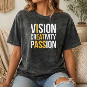 Happy Nice Vision Creativity Passion I Eat Ass Funny Washed T-Shirt