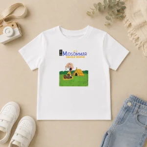 Original Snoopy Charlie Brown It'S Midsommar Charlie Brown Parody kids t shirt in white with colorful graphic print