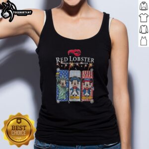 Funny Red Lobster Fresh Fish Live Lobster Mickey Mouse USA Tank Top featuring a playful seafood theme