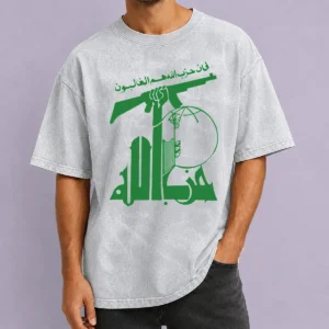 Premium Flag Of Hezbollah Washed T-Shirt