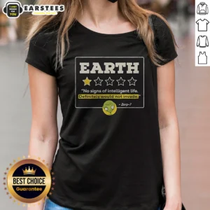 Original Zorp 7 Earth No Signs Of Intelligent Life Definitely Would Not Invade Alien Ladies Shirt