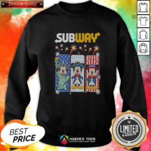 Good Hot Subway Mickey Mouse Statue Of Liberty Uncle Sam Fourth Of July sweatshirt optimized for a comfortable fit
