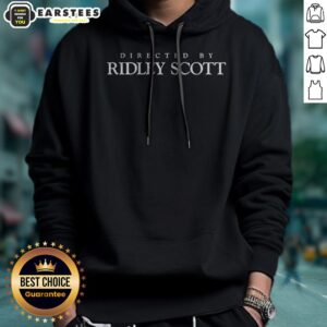 Awesome Directed By Ridley Scott Hoodie in black with front graphic print and drawstring hood