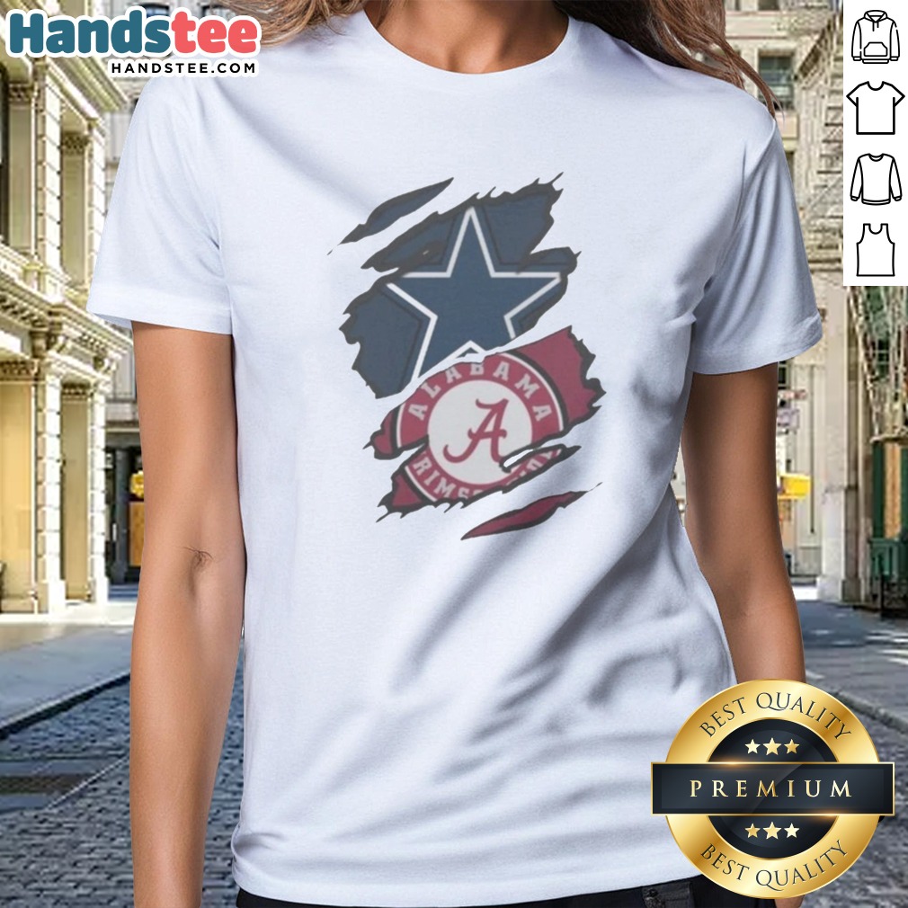 funny-dallas-cowboys-alabama-crimson-tide-ripped-design-nfl-ncaaf-ladies-shirt Funny Dallas Cowboys Alabama Crimson Tide Ripped Design NFL NCAAF Ladies Shirt featuring a unique ripped graphic.