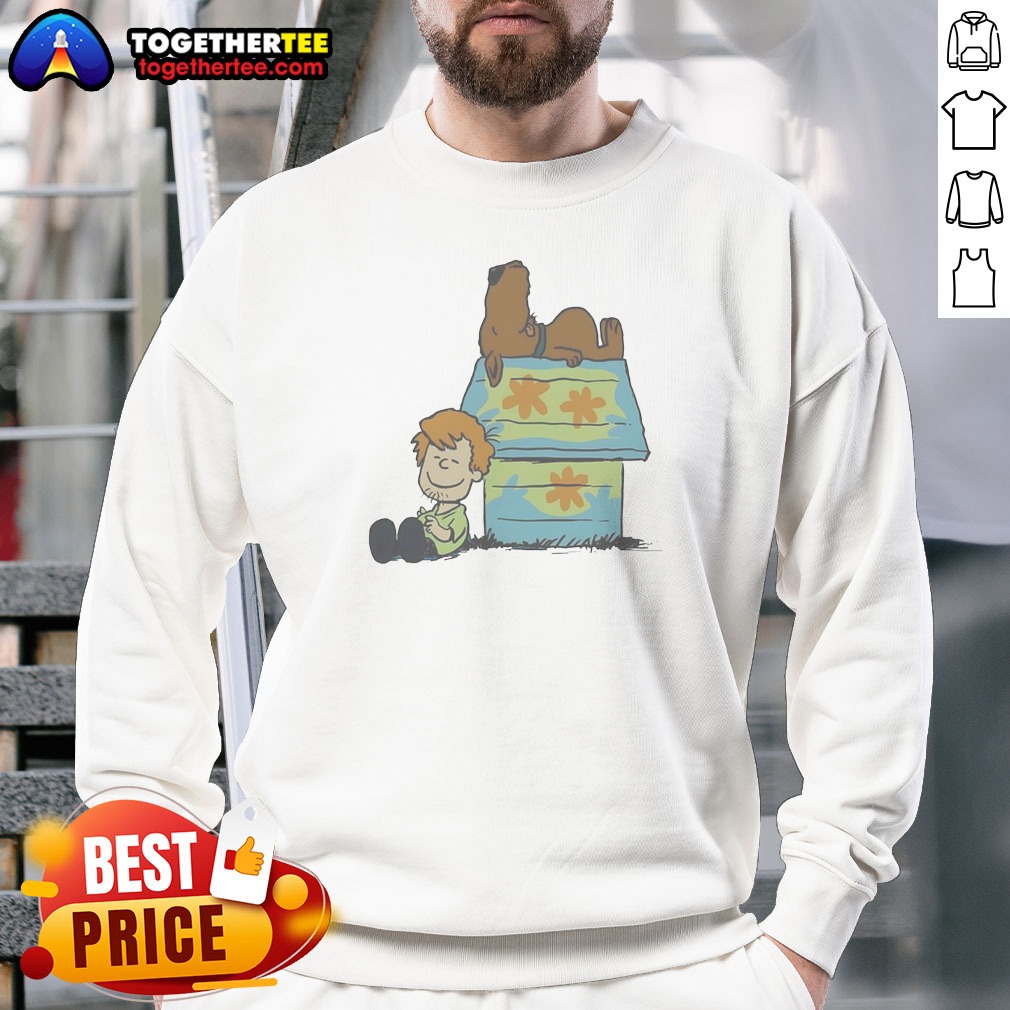 funny-hot-shaggy-rogers-scooby-doo-peanuts-crossover-mystery-machine-doghouse-sweatshirt Funny Hot Shaggy Rogers Scooby Doo Peanuts Crossover Mystery Machine Doghouse Sweatshirt