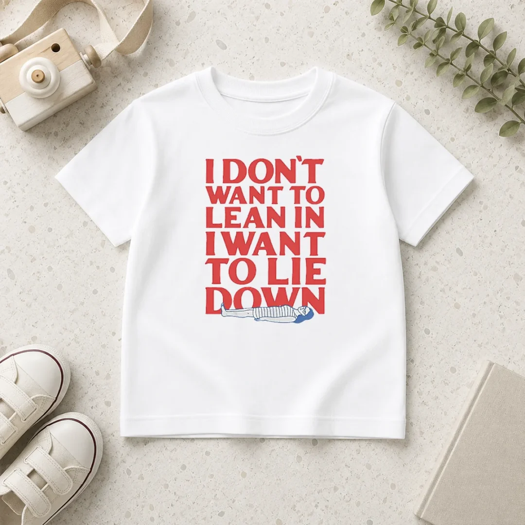 funny-i-dont-want-to-lean-in-i-want-to-lie-down-kids-t-shirt Funny I Dont Want To Lean In I Want To Lie Down Kids T-Shirt