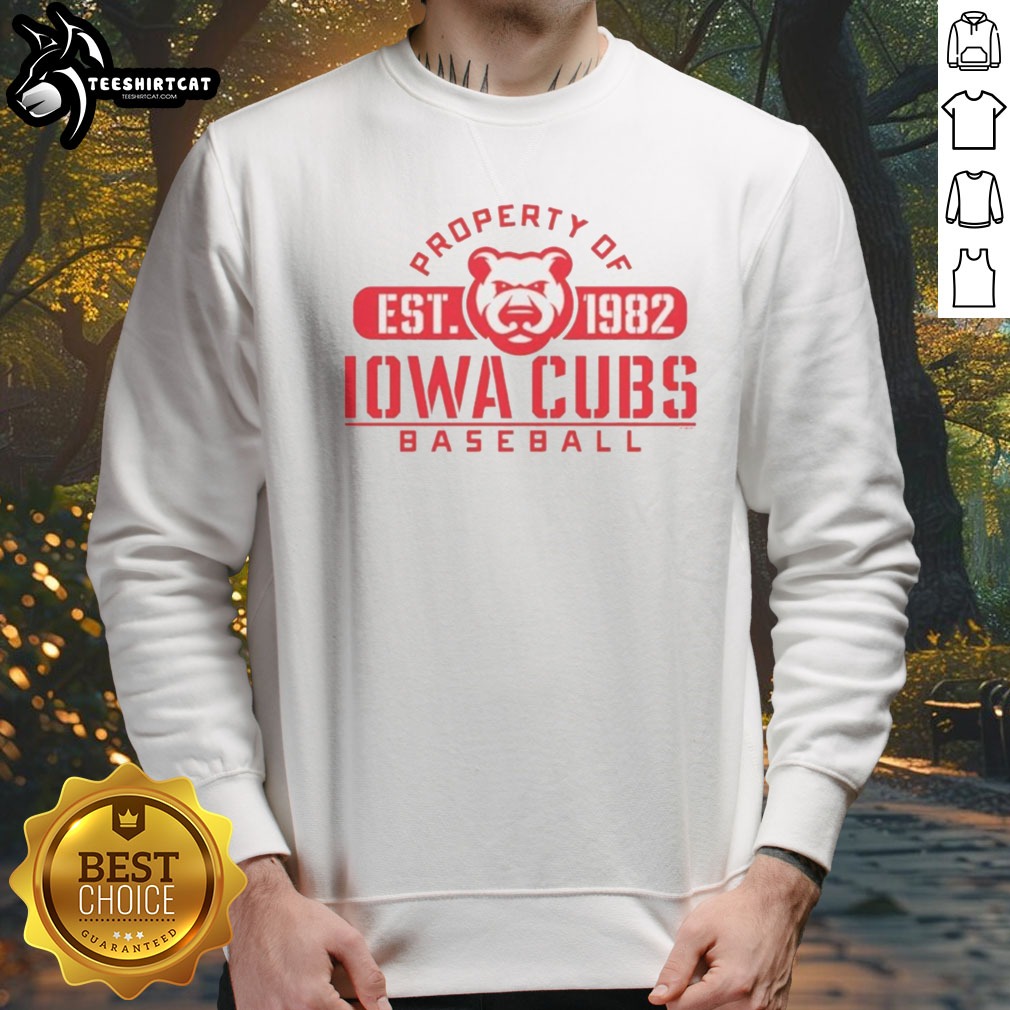 funny-iowa-cubs-minor-league-baseball-property-of-est-1982-sweatshirt Funny Iowa Cubs Minor League Baseball Property Of Est 1982 Sweatshirt featuring a classic design