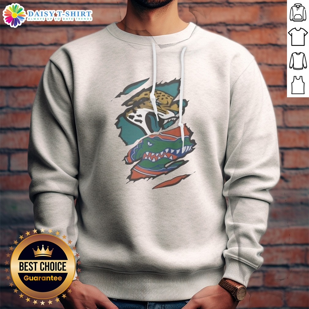 Funny Jacksonville Jaguars Florida Gators NFL College Football Sweashirt Funny Jacksonville Jaguars Florida Gators NFL College Football Sweashirt featuring vibrant team colors and playful graphics.