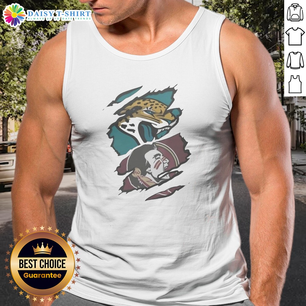 Funny Jacksonville Jaguars Florida State Seminoles Team Logo Tank Top Funny Jacksonville Jaguars Florida State Seminoles Team Logo Tank Top featuring vibrant colors and unique design