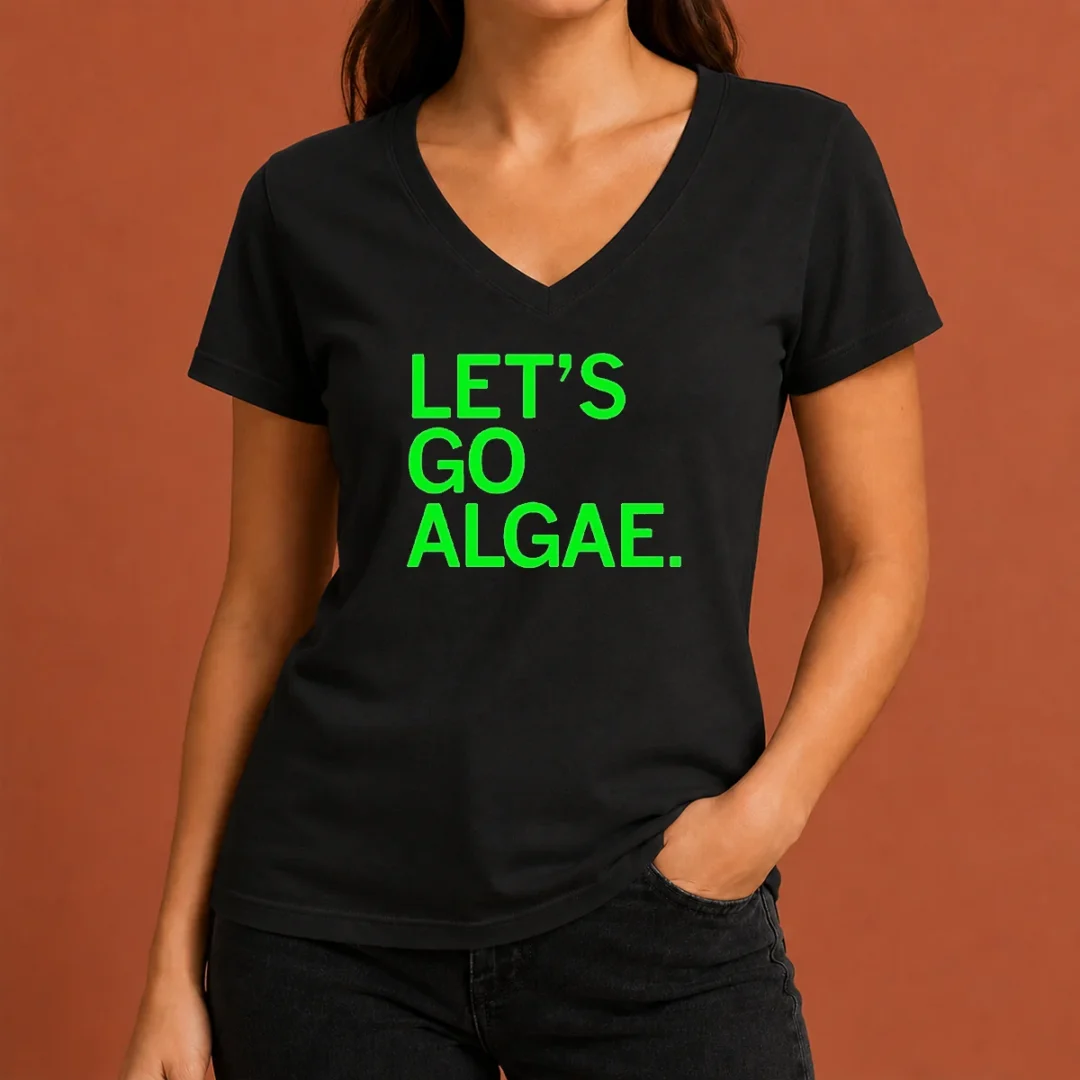 funny-let-s-go-algae-v-neck-shirt Funny Let'S Go Algae V-Neck Shirt