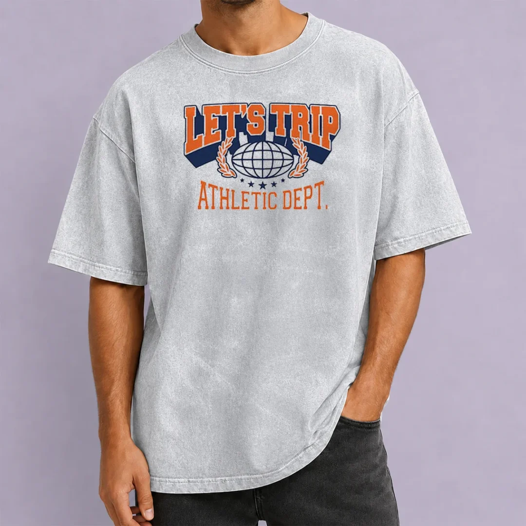 funny-lets-trip-athletic-dept-go-sports-washed-t-shirt Funny Lets Trip Athletic Dept Go Sports Washed T-Shirt