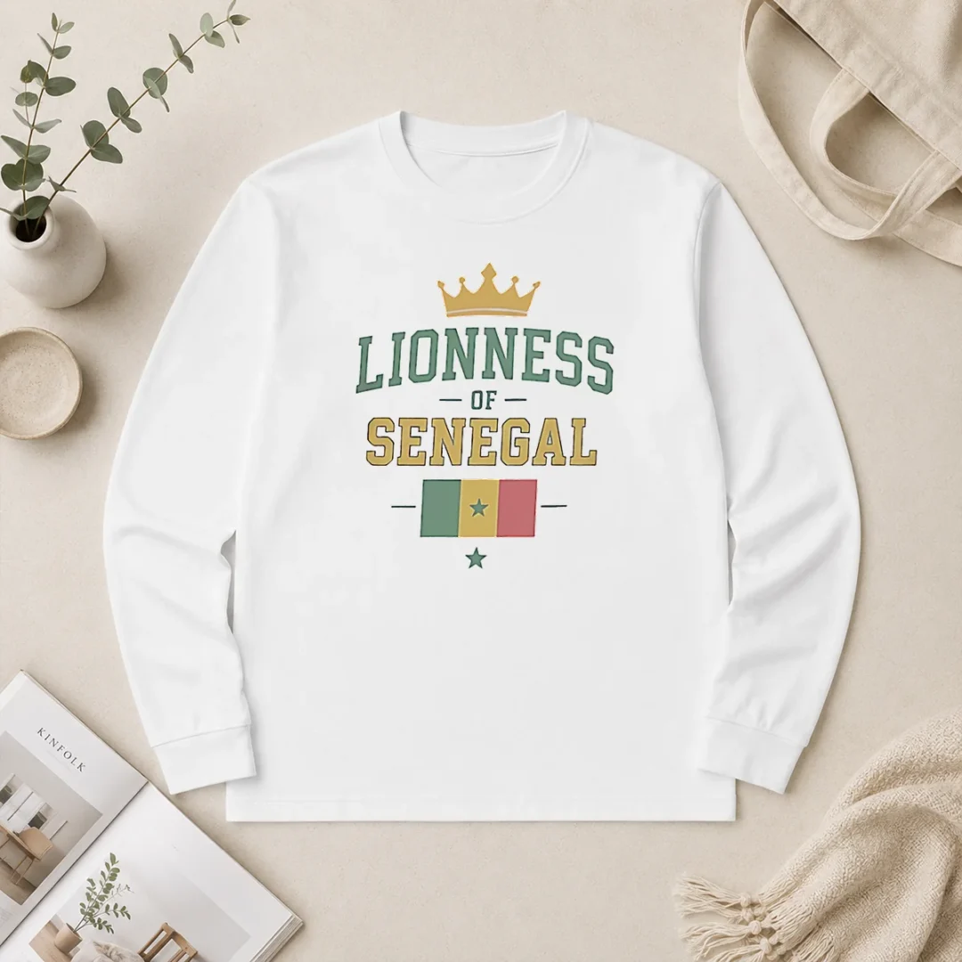Funny Lioness Of Senegal Flag And Crown National Long Sleeve Shirt Funny Lioness Of Senegal Flag And Crown National Long Sleeve Shirt with vibrant colors and detailed print