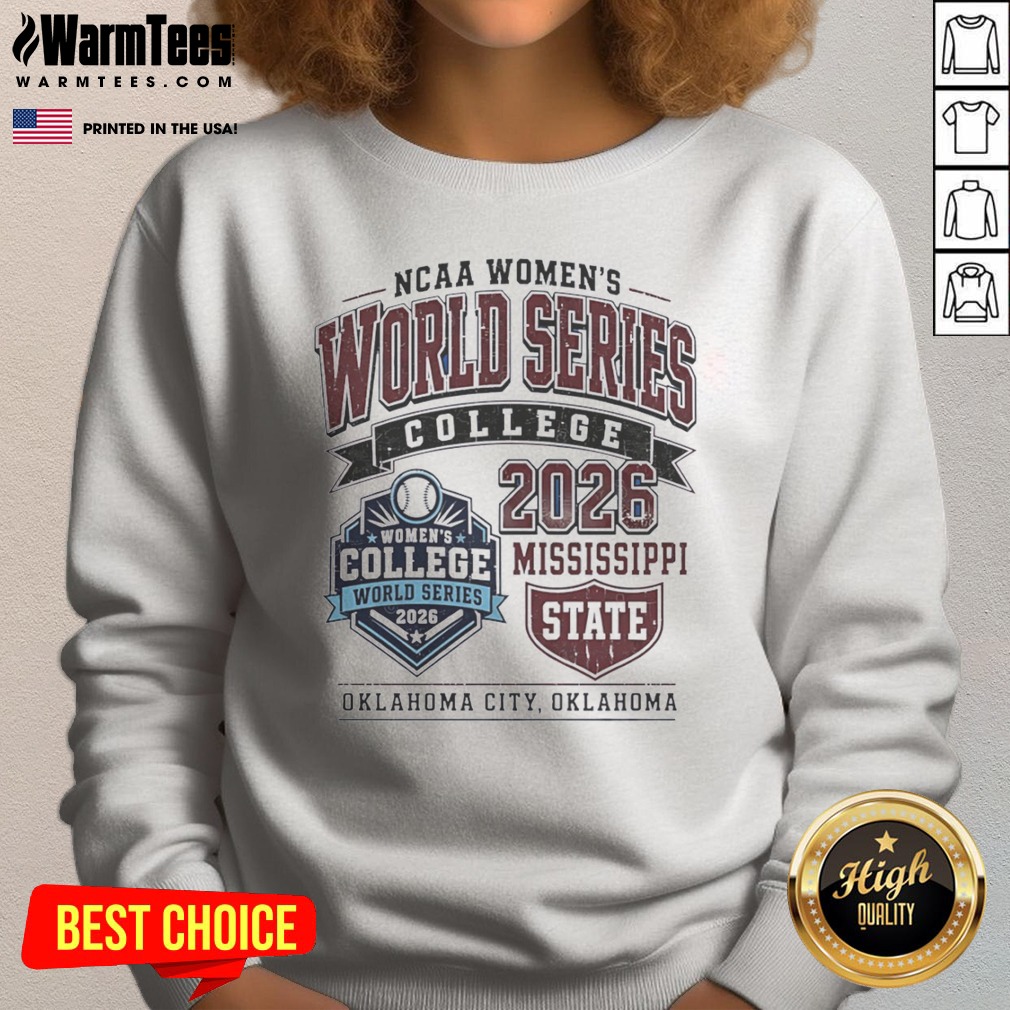 funny-mississippi-state-ncaa-world-series-2026-oklahoma-city-college-softball-fan-sweatshirt Funny Mississippi State NCAA World Series 2026 Oklahoma City College Softball Fan sweatshirt in dark gray, front view