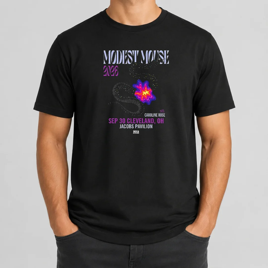 Funny Modest Mouse House Of Blues Anaheim CA Oct 21 2026 Poster T Shirt Funny Modest Mouse House Of Blues Anaheim CA Oct 21 2026 Poster graphic on a black short sleeve t shirt