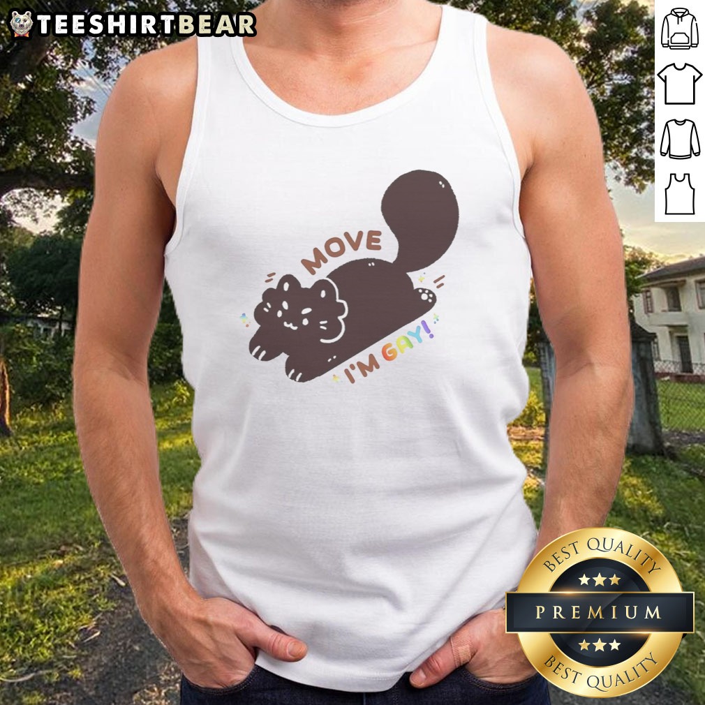 funny-move-i-m-gay-black-cat-lgbtq-pride-tank-top Funny Move I'M Gay Black Cat LGBTQ Pride Tank top in vibrant colors, perfect for pride celebrations.