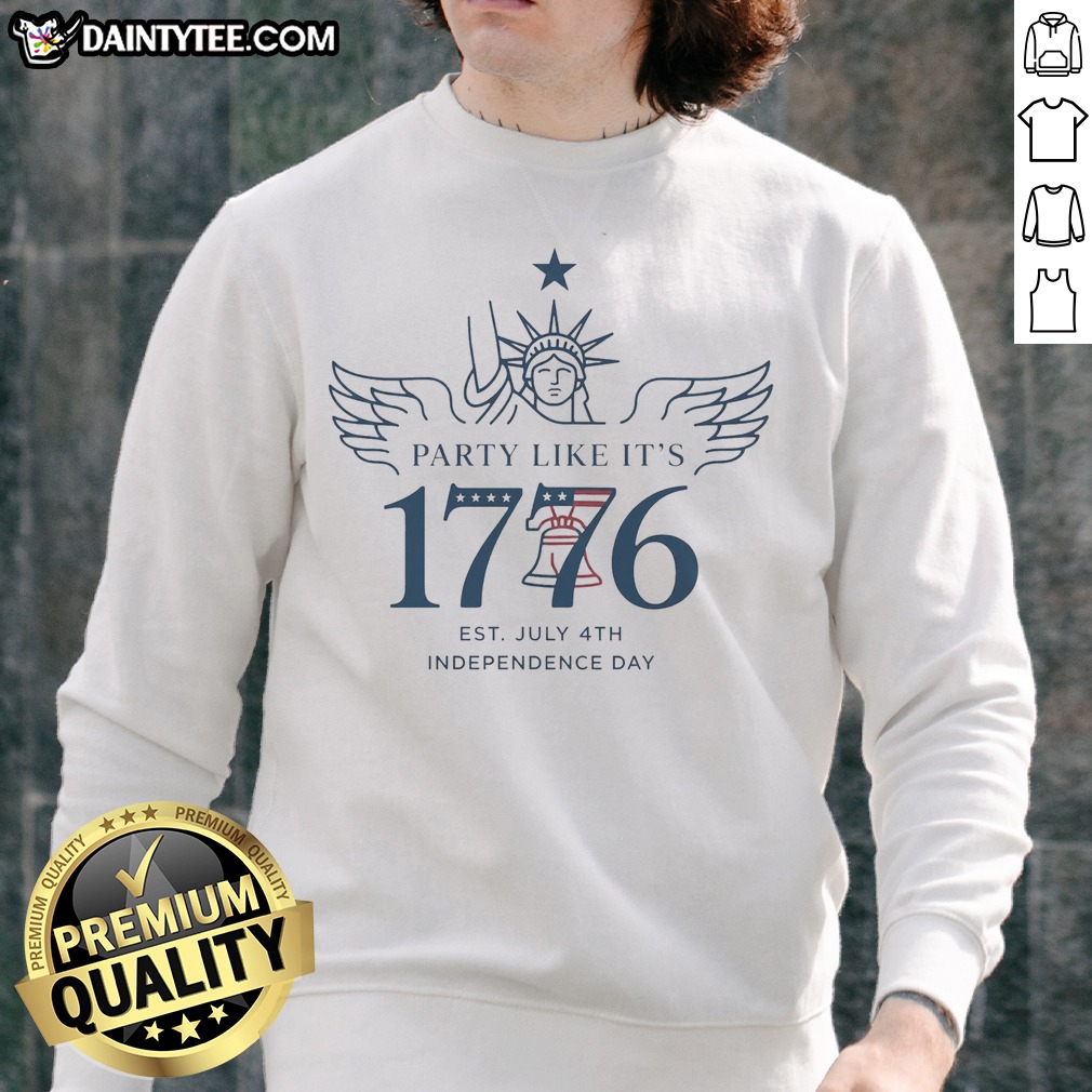 funny-party-like-it-s-1776-sweatshirt Funny Party Like It'S 1776 Sweatshirt featuring a humorous graphic design for patriotic celebrations.