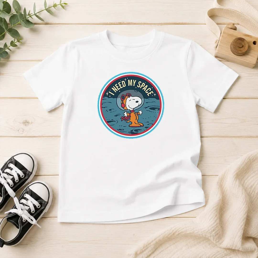 funny-peanuts-snoopy-on-the-moon-i-need-my-space-mens-kids-t-shirt Funny Peanuts Snoopy On The Moon I Need My Space Mens Kids T-Shirt